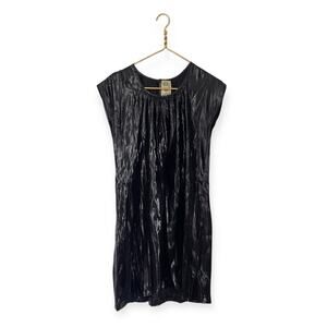 Sea New York Black Oil Slick Slip On Little Black Designer Dress Size 0